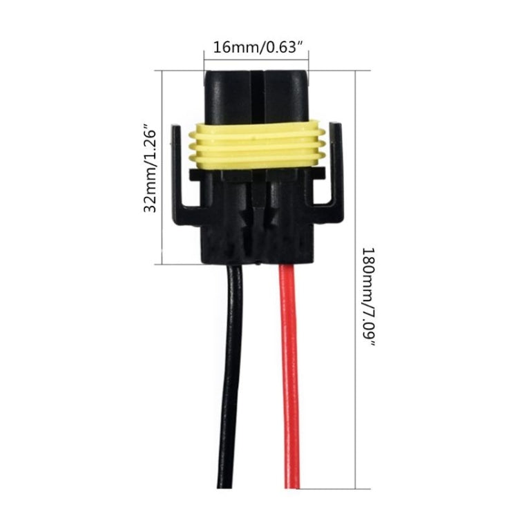 1pair For 9005 Car Headlight Socket Light Holder Plug With Cable - Wires by PMC TechLife | Online Shopping South Africa | PMC TechLife | Buy Now Pay Later Mobicred
