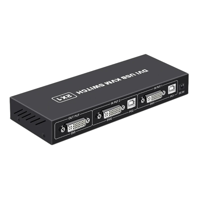 4K DVI USB KVM Switch DVI 2 In 1 Out Adapter Two Computer Shared Switcher Hub(Black) - Switch by PMC Jewellery | Online Shopping South Africa | PMC Jewellery | Buy Now Pay Later Mobicred