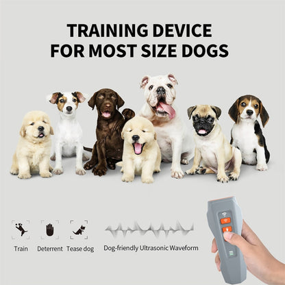 LED Flashing Light Handheld Ultrasonic Bark Arrester Frequency Conversion Dog Training Device(Dark Gray) - Training Aids by PMC Jewellery | Online Shopping South Africa | PMC Jewellery | Buy Now Pay Later Mobicred