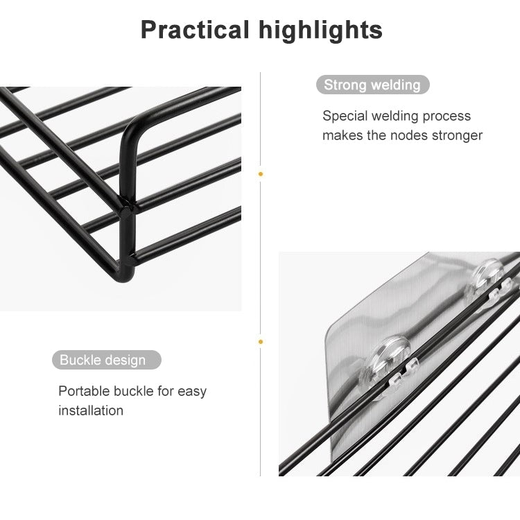 Punch-free Bathroom Triangle Storage Rack Multifunctional Wall Hanging Bracket(White) - Shelves by PMC TechLife | Online Shopping South Africa | PMC TechLife