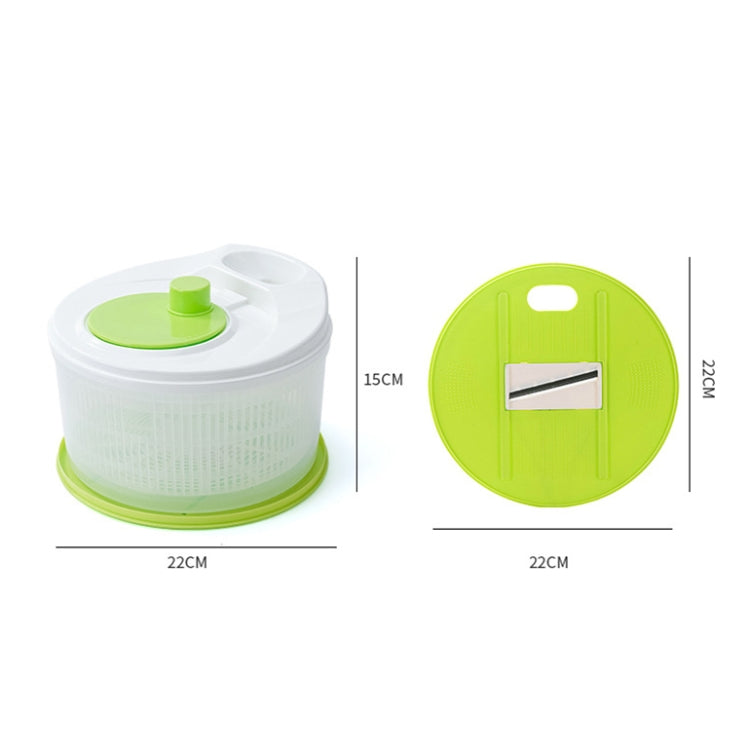 Multifunctional Vegetable Dehydrator Large Capacity Kitchen Drain Basket Household Grater Slicer(Green) - Filters by PMC Jewellery | Online Shopping South Africa | PMC Jewellery | Buy Now Pay Later Mobicred