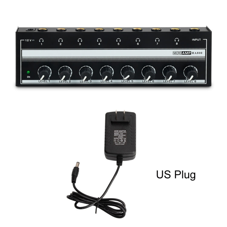 8-Channel Monitoring Multi-Channel Headphone Amplifier For Recording Studio, US Plug -  by PMC Jewellery | Online Shopping South Africa | PMC Jewellery | Buy Now Pay Later Mobicred