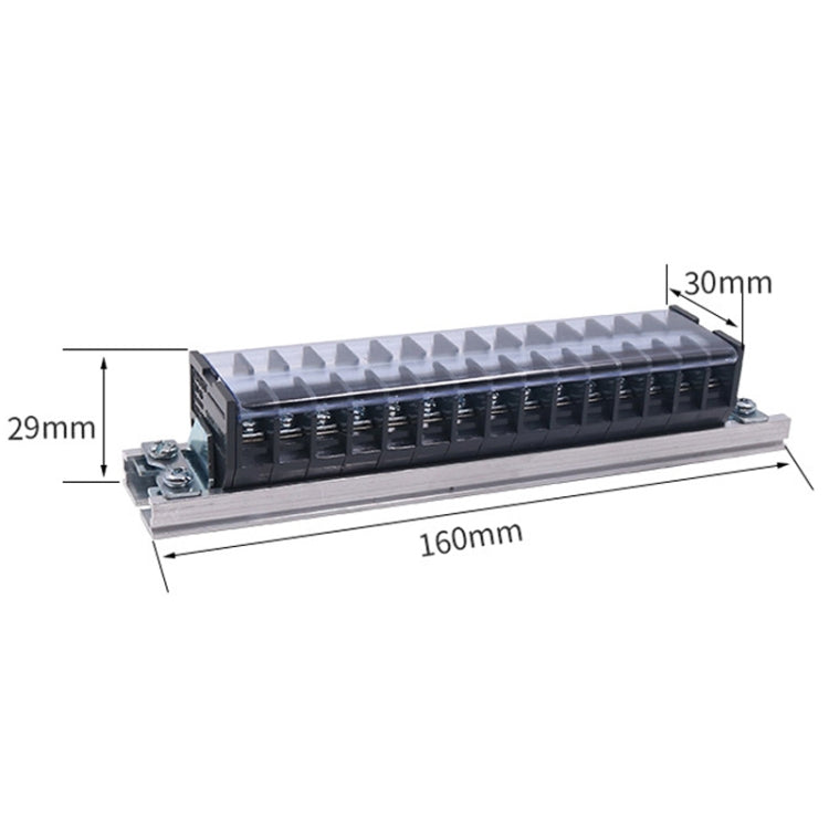 CHINT TD-1515 Terminal Block Rail Type Wiring Block Paralleling Wires Wire Connector - Booster Cable & Clip by CHNT | Online Shopping South Africa | PMC TechLife | Buy Now Pay Later Mobicred
