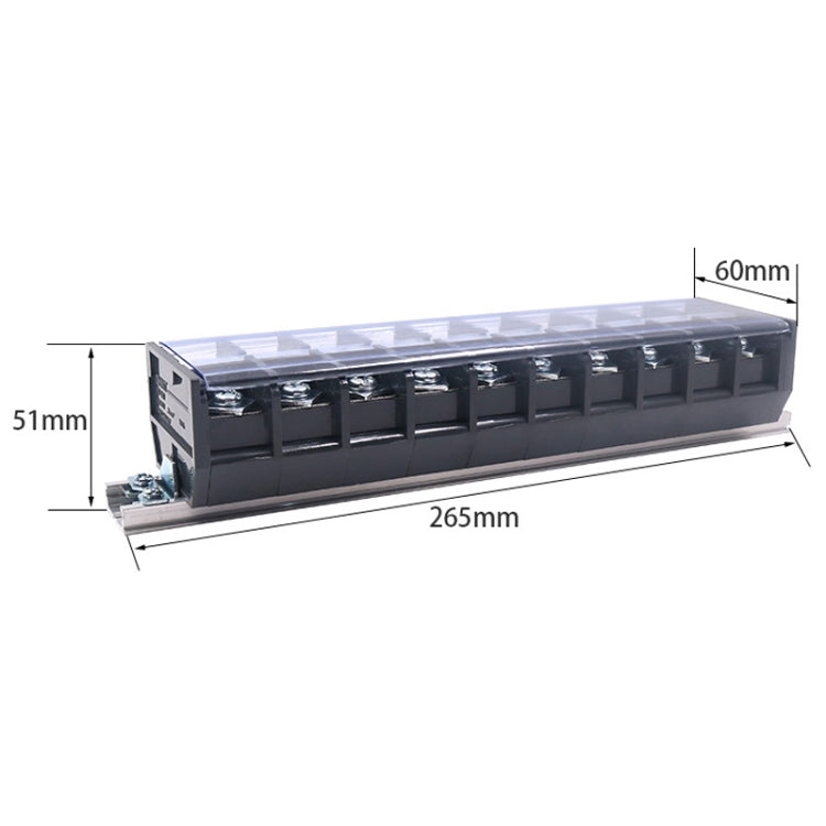 CHINT TD-100-10 Terminal Block Rail Type Wiring Block Paralleling Wires Wire Connector - Booster Cable & Clip by CHNT | Online Shopping South Africa | PMC TechLife | Buy Now Pay Later Mobicred