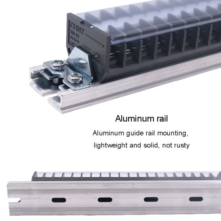 CHINT TD-100-10 Terminal Block Rail Type Wiring Block Paralleling Wires Wire Connector - Booster Cable & Clip by CHNT | Online Shopping South Africa | PMC Jewellery | Buy Now Pay Later Mobicred