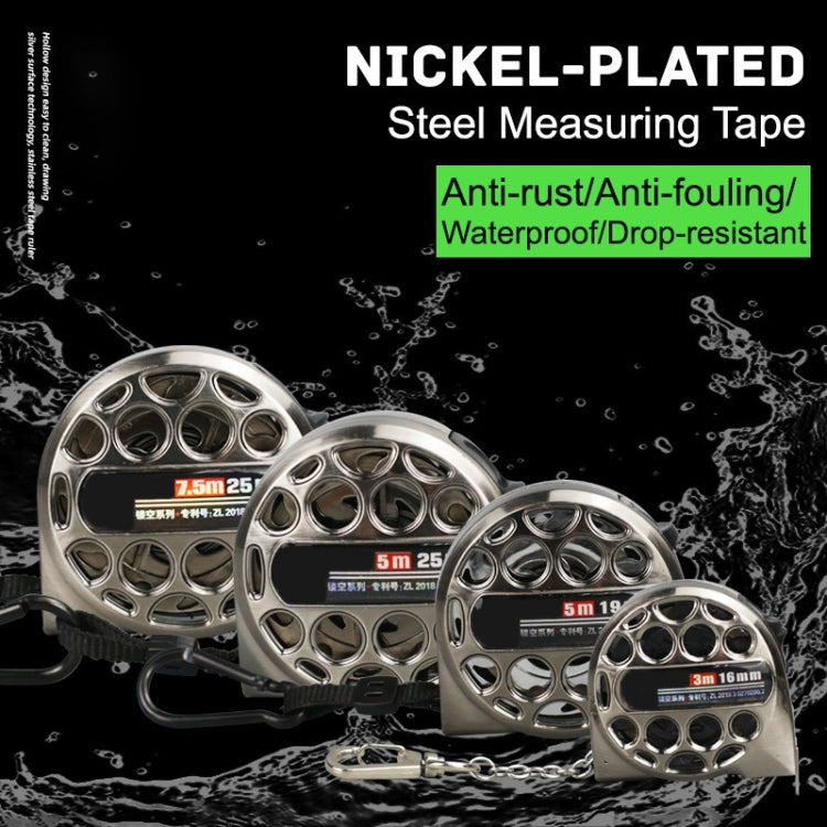 5M 19mm Hollow Steel Tape Measure Waterproof Rust Prevention Metal Ruler - Measuring Tools by PMC TechLife | Online Shopping South Africa | PMC TechLife