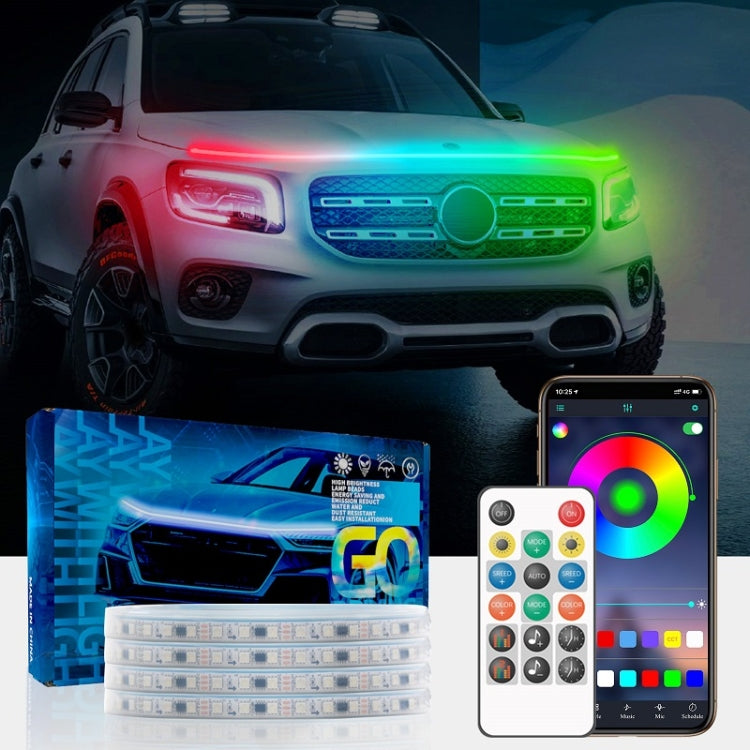 Car LED Streamer Phantom Running Lights Voice-Controlled Rhythmic Atmosphere Light With Turn Signals, Length: G18F 1.8m APP+RF - Running Lights by PMC Jewellery | Online Shopping South Africa | PMC Jewellery | Buy Now Pay Later Mobicred