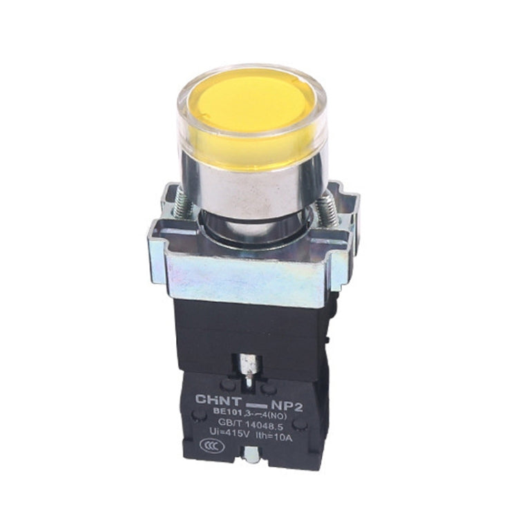 CHINT NP2-BW3563/24V 2 NO Pushbutton Switches With LED Light Silver Alloy Contact Push Button - Car Switches by CHINT | Online Shopping South Africa | PMC Jewellery | Buy Now Pay Later Mobicred
