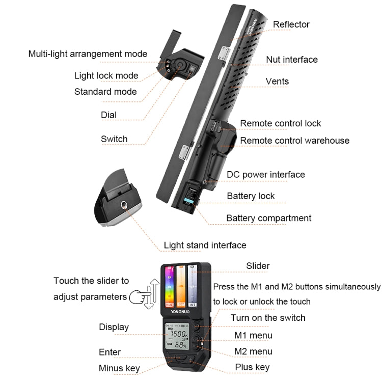 YONGNUO YN360IV 480 LEDs RGB APP Controlled Photography Fill Light, Spec: Standard+Adapter - free shipping - PMC TechLife - Order now!