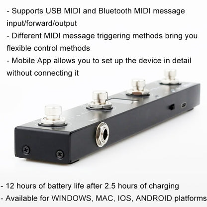 M-VAVE MIDI Bluetooth Controller MIDI Pedal Page Turner Multifunctional Musical Instrument Accessories - Guitar Tuner Accessories by M-VAVE | Online Shopping South Africa | PMC Jewellery | Buy Now Pay Later Mobicred