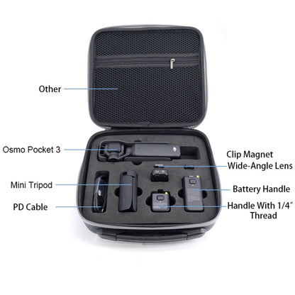 For DJI Osmo Pocket 3 Action Camera All-in-One Storage Bag Hand Cluth(Grey) - Case & Bags by PMC Jewellery | Online Shopping South Africa | PMC Jewellery | Buy Now Pay Later Mobicred