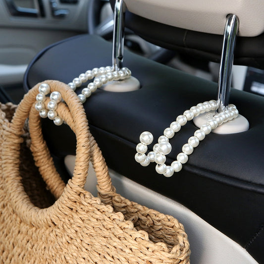 Stainless Steel Pearl Multifunctional Car Seat Back Hook(Parallel Pearl) - Auto Fastener & Clips by PMC Jewellery | Online Shopping South Africa | PMC Jewellery | Buy Now Pay Later Mobicred