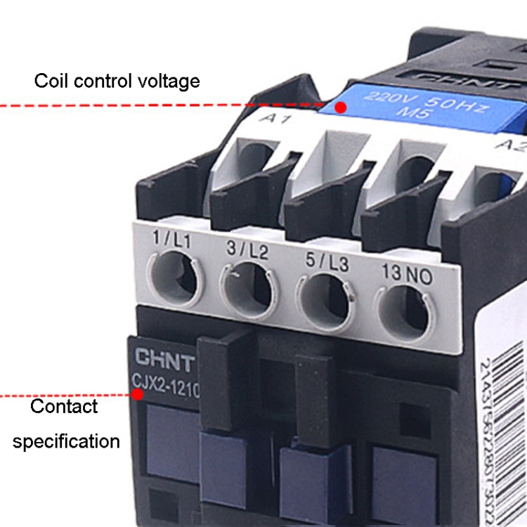 CHNT CJX2-1810 18A 220V Silver Alloy Contacts Multi-Purpose Single-Phase AC Contactor - Relays by CHNT | Online Shopping South Africa | PMC TechLife | Buy Now Pay Later Mobicred