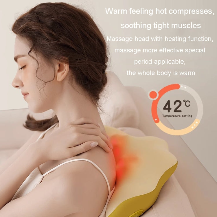 Multi-Function Lumbar Massager Car Cervical Hot Waist Massage Pillow, Specification: Plug-in Model Yellow - free shipping - PMC TechLife - Order now!