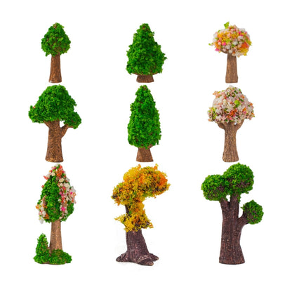 5pcs Micro-Landscape Simulated Green Trees Flowers DIY Gardening Ecological Ornaments, Style: No. 4 Thin Tree - Ornaments by PMC Jewellery | Online Shopping South Africa | PMC Jewellery