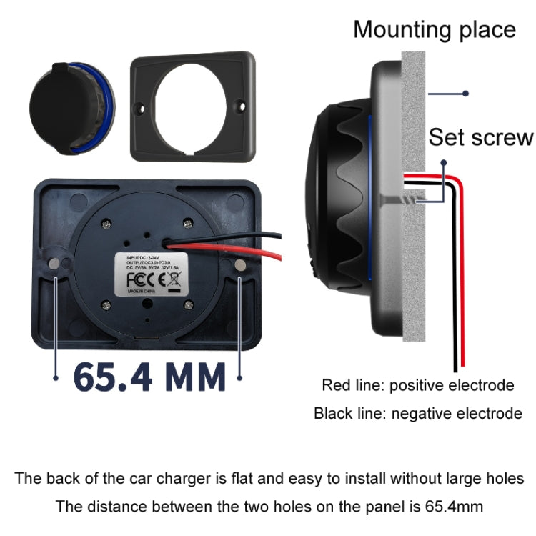 Car Ship Modified Waterproof USB Socket Charger, Model: UCC-350 QC+PD Fast Charge 30W - DIY Modified Charger by PMC Jewellery | Online Shopping South Africa | PMC Jewellery