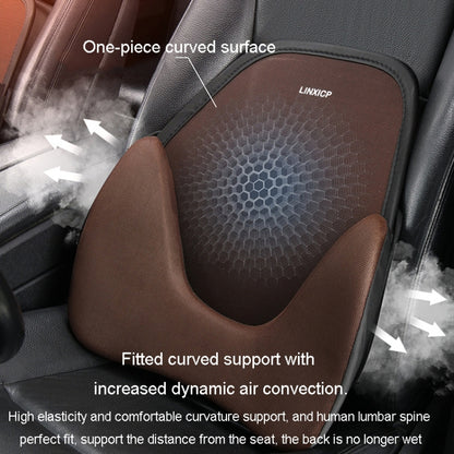 LINXICP 3 In 1 Car Seat Lumbar Cushion Summer Special Memory Foam Breathable Car Back Pad(Black) - Seat Accessories by LINXICP | Online Shopping South Africa | PMC Jewellery | Buy Now Pay Later Mobicred