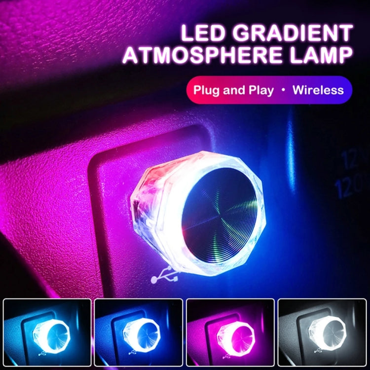 Car Diamond Model USB Ambient Light Charge-Free Plug And Play LED Decorative Lights(Ice Blue) - Atmosphere lights by PMC TechLife | Online Shopping South Africa | PMC TechLife | Buy Now Pay Later Mobicred