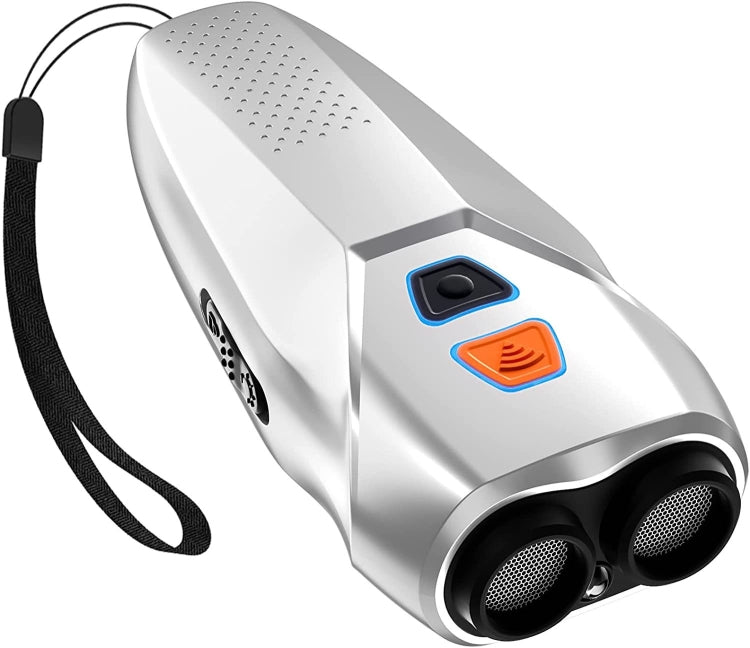 Ultrasonic Dog Repeller Stop Barker Dual Probe High Power Repeller Handheld Dog Trainer(Silver) - Training Aids by PMC Jewellery | Online Shopping South Africa | PMC Jewellery | Buy Now Pay Later Mobicred