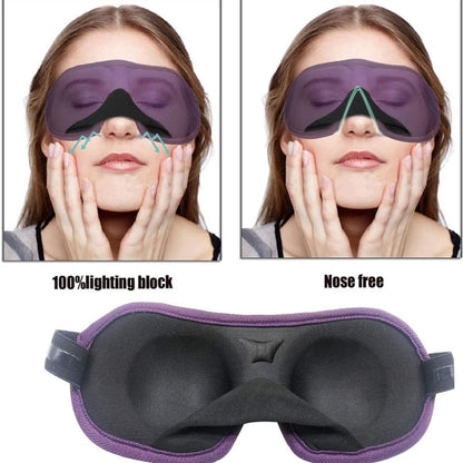 3D Adjustable Silicone Anti-slip Sleep Eye Mask Three-dimensional Memory Foam Eye Protection Mask(Purple) - Eye Masks by PMC Jewellery | Online Shopping South Africa | PMC Jewellery