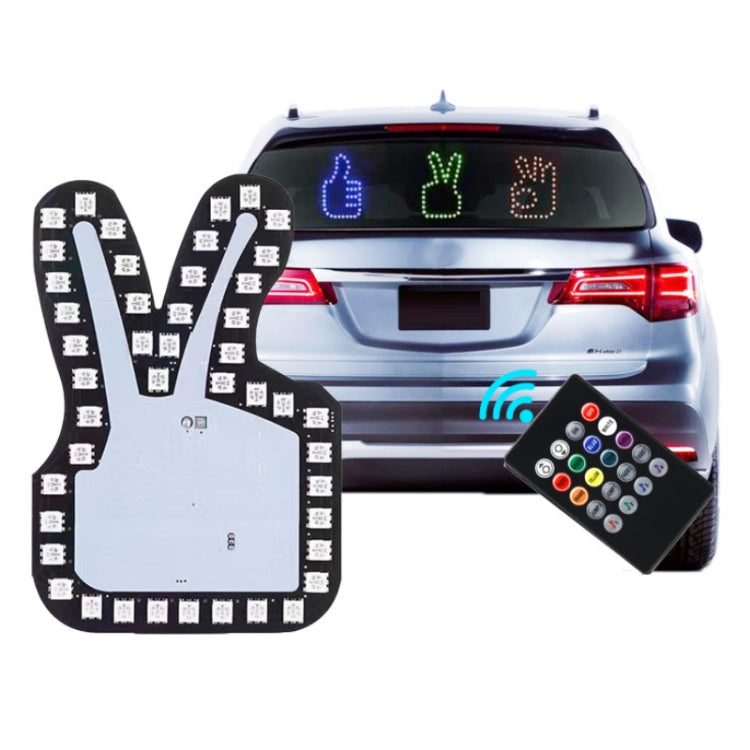 Car Interactive Finger Light Multi-function Warning Anti-rear Collision Light(Scissor Hand) - Warning Lights by PMC TechLife | Online Shopping South Africa | PMC TechLife | Buy Now Pay Later Mobicred