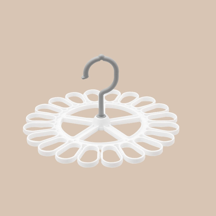 360 Degree Rotatable Sock Hanger With 20 Clips Round Laundry Drying Rack(White) - Shelf & Hooks by PMC TechLife | Online Shopping South Africa | PMC TechLife