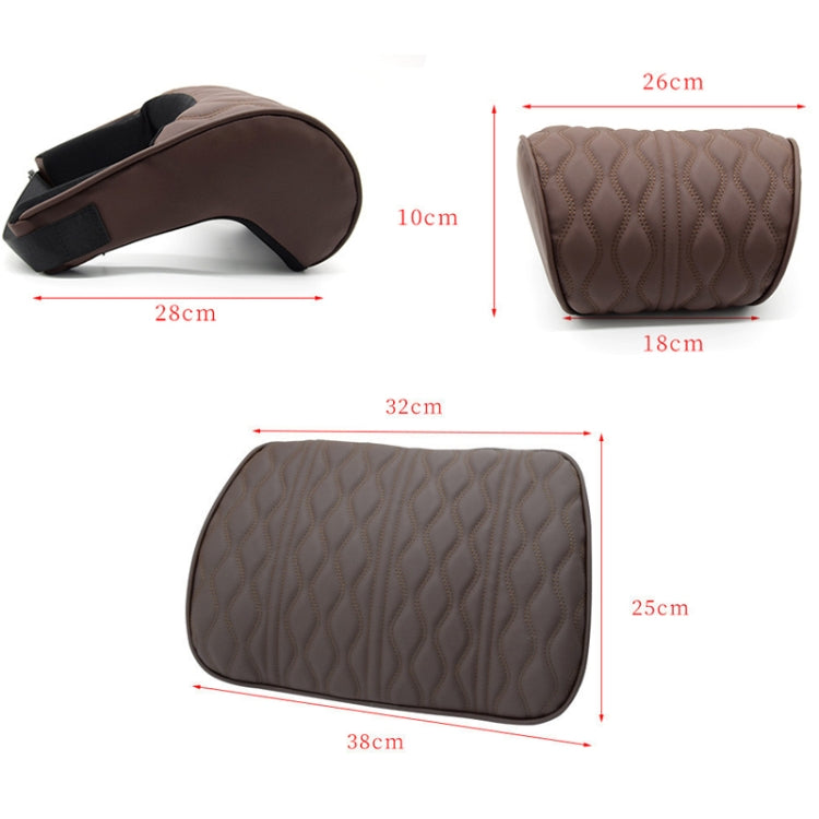 Car Seat Memory Foam Support Cushion, Color: Coffee Waist Support - Seat Accessories by PMC Jewellery | Online Shopping South Africa | PMC Jewellery | Buy Now Pay Later Mobicred