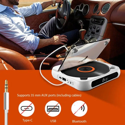 Kecag KC-918 Bluetooth CD Player Rechargeable Touchscreen Headphone Small Music Walkman(White) - DVD & LCD Player by Kecag | Online Shopping South Africa | PMC Jewellery | Buy Now Pay Later Mobicred