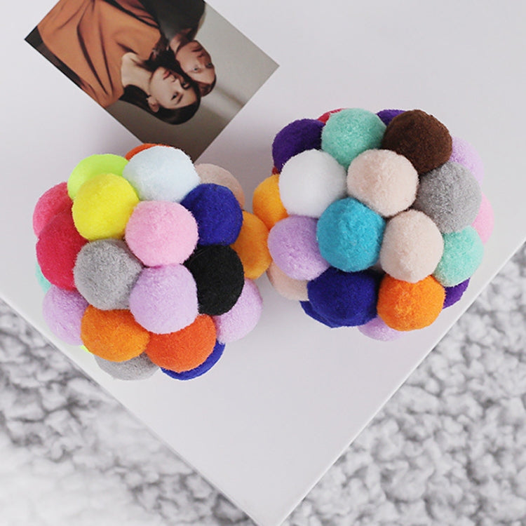 6cm Pet Toys Sound Ball Plush Self-Help Relief Bite Resistant Teething Cats And Dog Toy Balls(Colorful) - Stuffed Toys & Cottony by PMC Jewellery | Online Shopping South Africa | PMC Jewellery