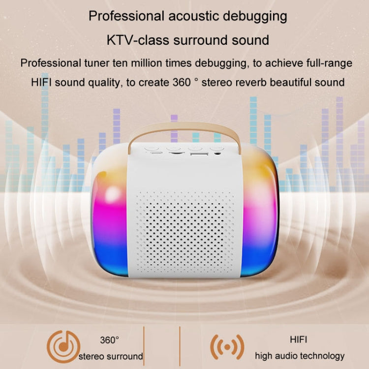 Y5 1 Microphone Portable Bluetooth Speaker Home And Outdoor Wireless Karaoke Audio(Pink) - Microphone by PMC TechLife | Online Shopping South Africa | PMC TechLife | Buy Now Pay Later Mobicred