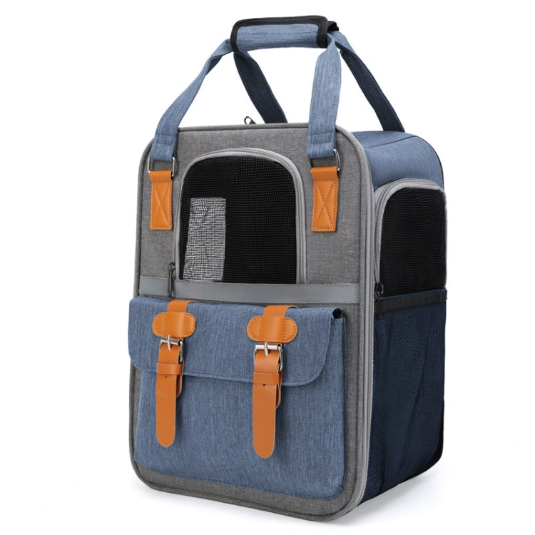Outdoor Portable Shoulder Pet Backpack Handheld Foldable Breathable Cat Bag(Style 6 Blue) - Pet Storages & Bags by PMC TechLife | Online Shopping South Africa | PMC TechLife | Buy Now Pay Later Mobicred