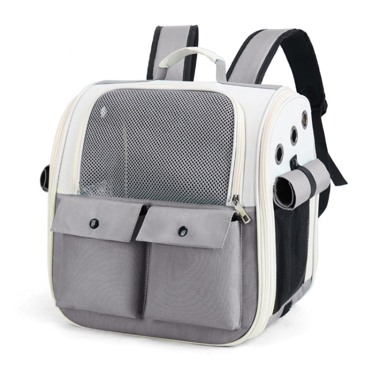 Breathable Square Cat Backpack Foldable Outdoor Portable Pet Bag(Model 4 Gray) - Pet Bags by PMC TechLife | Online Shopping South Africa | PMC TechLife | Buy Now Pay Later Mobicred