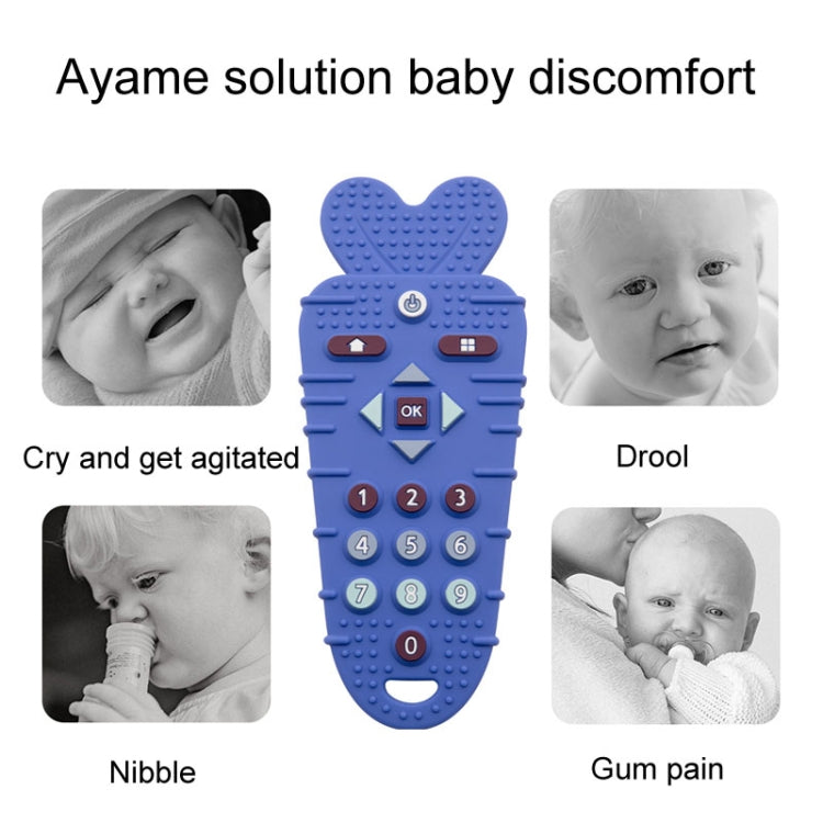 Baby Remote Control Teether Baby Anti Hand Eating Teething Stick Toys(Royal Blue) - Baby Toys by PMC TechLife | Online Shopping South Africa | PMC TechLife