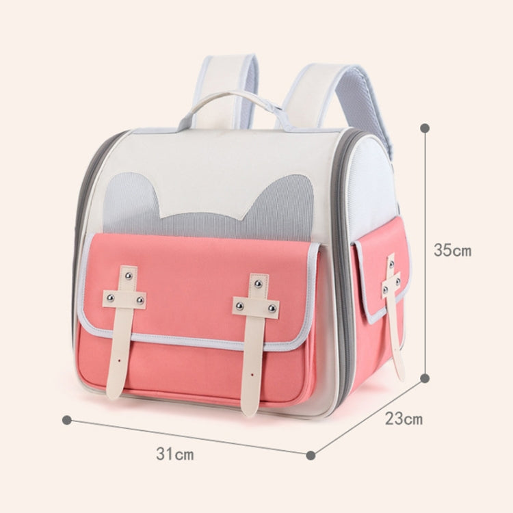 Outdoor Cat Backpack Large Capacity Breathable Pet Bag(Model 7 Pink) - Pet Bags by PMC TechLife | Online Shopping South Africa | PMC TechLife | Buy Now Pay Later Mobicred