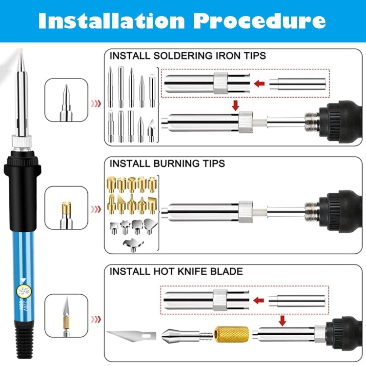 28 In 1 With Box Wood Burning Pen Tips Soldering Iron Tip For Pyrography Working Carving - Soldering Iron Tip by PMC Jewellery | Online Shopping South Africa | PMC Jewellery