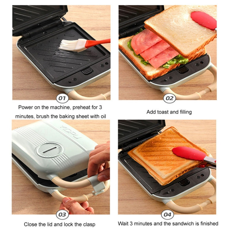 2 In 1 YIDPU Multifunctional Family Breakfast Maker Light Diet Sandwich Waffle Baker, CN Plug(Green) - free shipping - PMC TechLife - Order now!