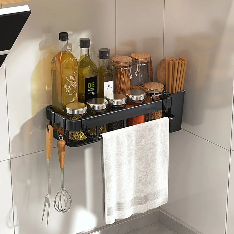 Wall-mounted Kitchen and Bathroom Storage Rack with 4 Hooks, Spec: Shelf + Pole+Cup - Shelf by PMC Jewellery | Online Shopping South Africa | PMC Jewellery