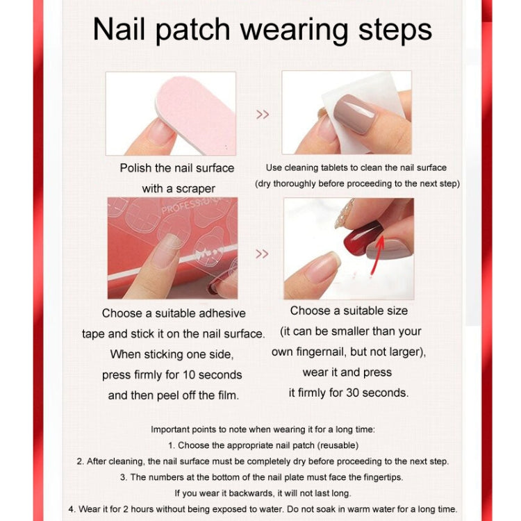 24pcs/box Handmade Nail Glitter Nail Jelly Glue Finished Patch, Color: BY93(Wear Tool Bag) - Nail Stickers by PMC Jewellery | Online Shopping South Africa | PMC Jewellery | Buy Now Pay Later Mobicred