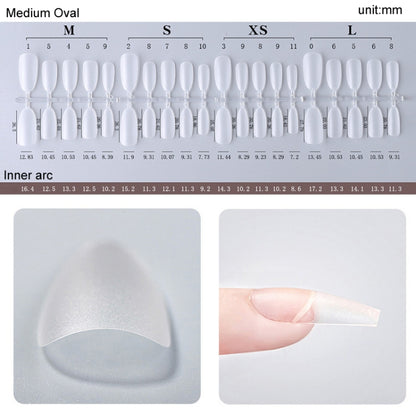 10pairs Of 100pcs/Box Frosted False Nails Artificial Tip, Shape: Short Square Circle L - Nail Stickers by PMC Jewellery | Online Shopping South Africa | PMC Jewellery | Buy Now Pay Later Mobicred