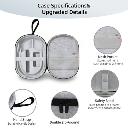 JYS-APP001 For Apple Vision Pro Headset Storage Bag VR Glasses Anti-Scrape Portable Bag, Color: Gray Linen - VR Accessories by JYS | Online Shopping South Africa | PMC Jewellery | Buy Now Pay Later Mobicred