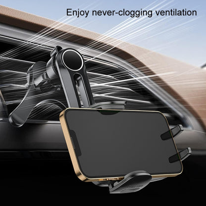 Car Air-conditioning Vent Y-shaped Base Mobile Phone Holder, Color: Ninth Generation Black - Car Holders by PMC Jewellery | Online Shopping South Africa | PMC Jewellery | Buy Now Pay Later Mobicred