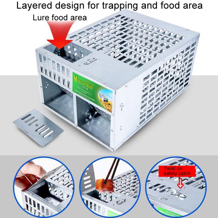 Double Door Large Home Indoor Automatic Mouse Trap Cage Catch Mouse Trap - Traps by PMC Jewellery | Online Shopping South Africa | PMC Jewellery | Buy Now Pay Later Mobicred