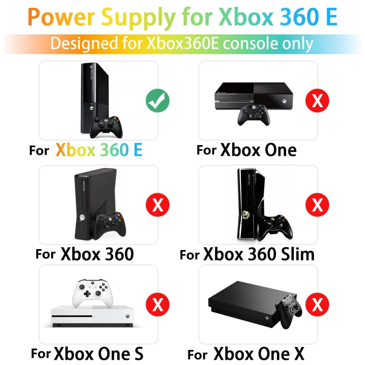 For Microsoft Xbox 360 E Console Power Supply Charger 135W 100-240V 2A AC Adapter(EU Plug) - Charger & Power by PMC Jewellery | Online Shopping South Africa | PMC Jewellery | Buy Now Pay Later Mobicred