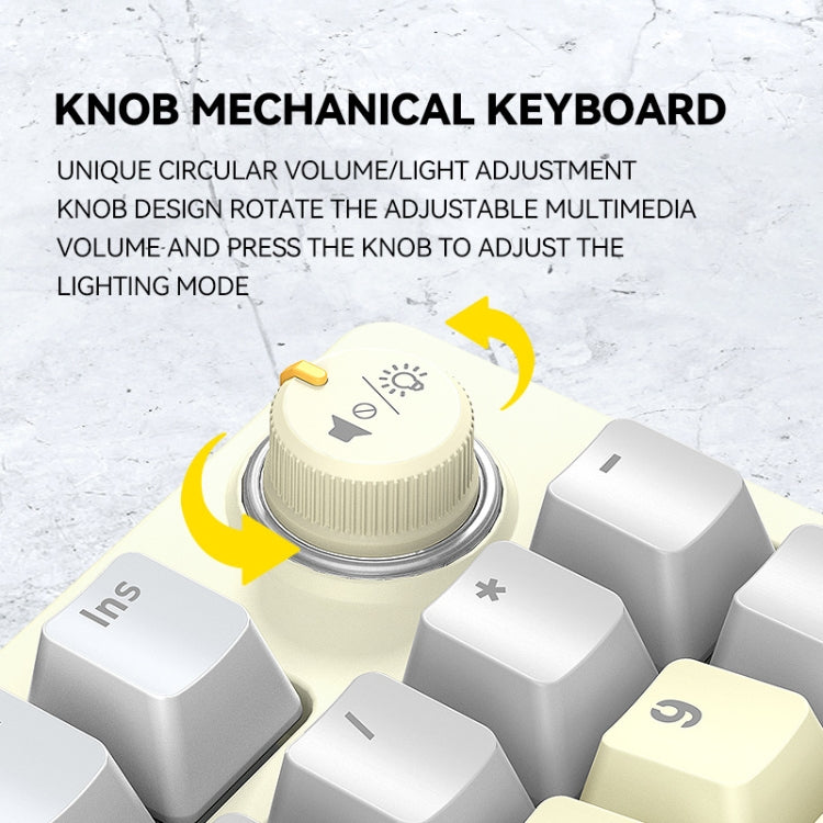 T-WOLF T50 97-keys RGB Luminous Color-Matching Game Mechanical Keyboard with Knob, Color: Black B - Wired Keyboard by T-WOLF | Online Shopping South Africa | PMC Jewellery | Buy Now Pay Later Mobicred