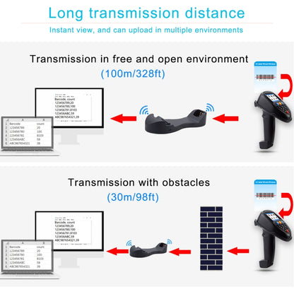 2D  Wireless Barcode Reader Scanner Data Collector With 2.2-Inch LCD Screen - Barcode Scanner by PMC Jewellery | Online Shopping South Africa | PMC Jewellery | Buy Now Pay Later Mobicred