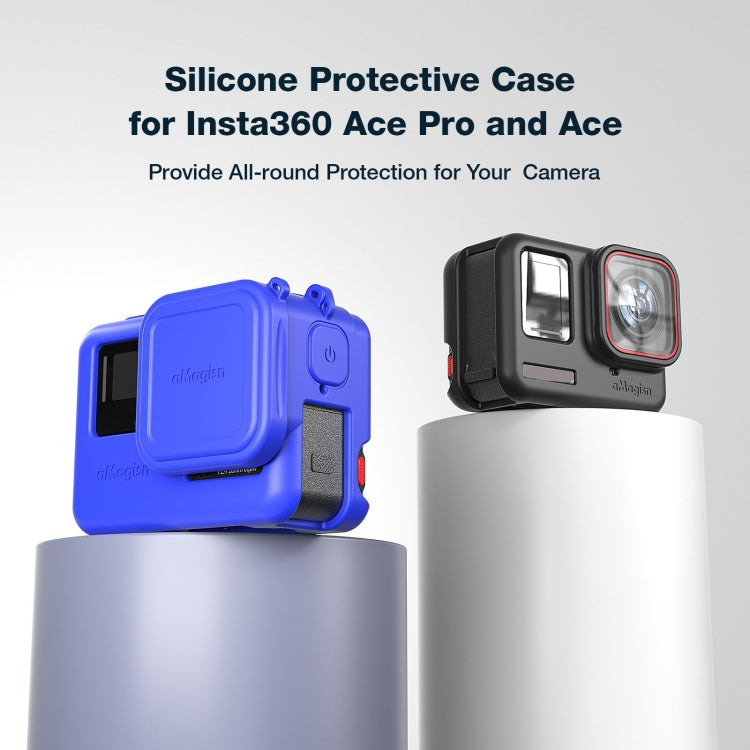 aMagisn Silicone Protection Case Sports Camera Protection Accessories For Insta360 Ace Pro (Black) - Case & Bags by aMagisn | Online Shopping South Africa | PMC Jewellery