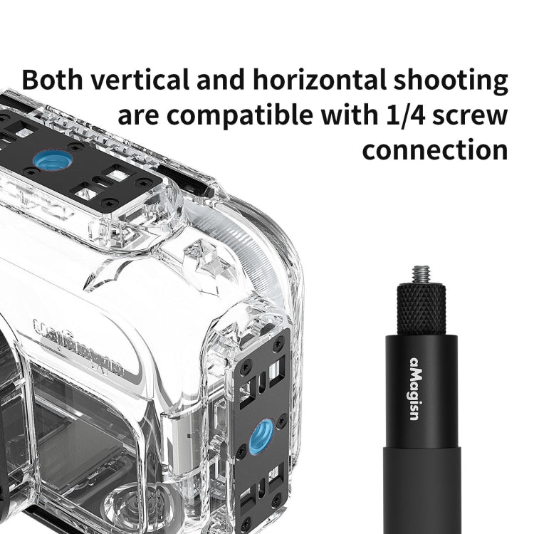 For Insta360 Ace aMagisn Horizontal and Vertical Shooting Dive Shell 60m Waterproof Shell Accessories - Case & Bags by aMagisn | Online Shopping South Africa | PMC Jewellery | Buy Now Pay Later Mobicred