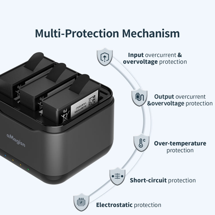 For DJI Osmo Action 4 / 3 AMagisn Battery Charger Seat - Cable & Charger by aMagisn | Online Shopping South Africa | PMC Jewellery | Buy Now Pay Later Mobicred