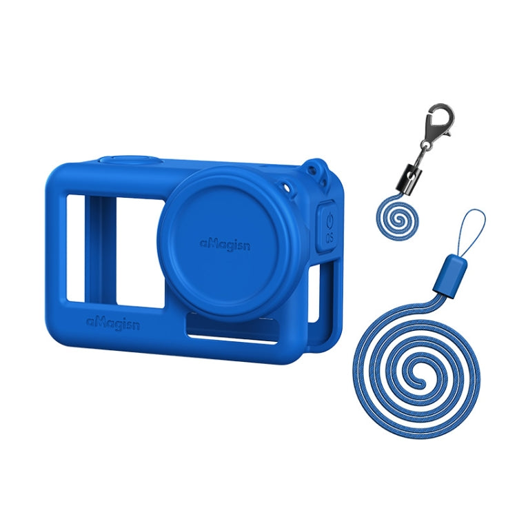 For DJI Osmo Action 4 / 3 aMagisn Silicone Protection Case Camera Protection Accessories(Blue) - Case & Bags by aMagisn | Online Shopping South Africa | PMC Jewellery | Buy Now Pay Later Mobicred