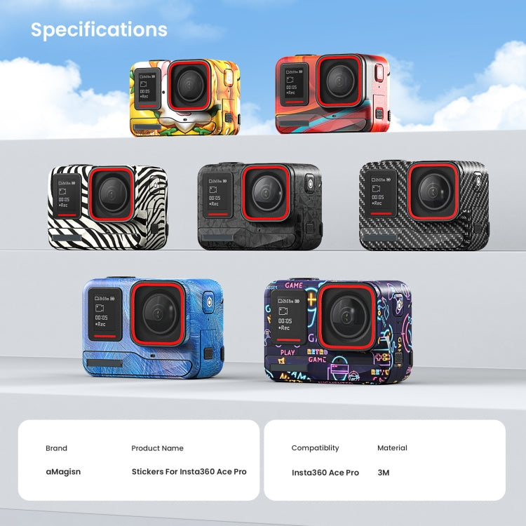 For Insta360 Ace Pro aMagisn Body Sticker Sports Camera Accessories(Feather) - Protective Film & Stickers by aMagisn | Online Shopping South Africa | PMC TechLife | Buy Now Pay Later Mobicred